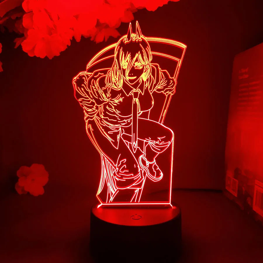 Colorful Makima Nightlight Decoration Lamps
