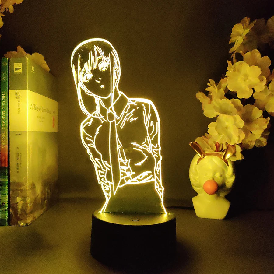 Colorful Makima Nightlight Decoration Lamps
