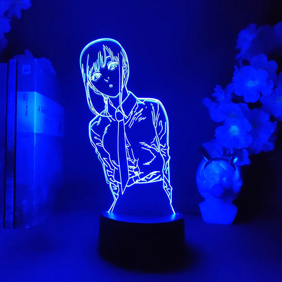 Colorful Makima Nightlight Decoration Lamps