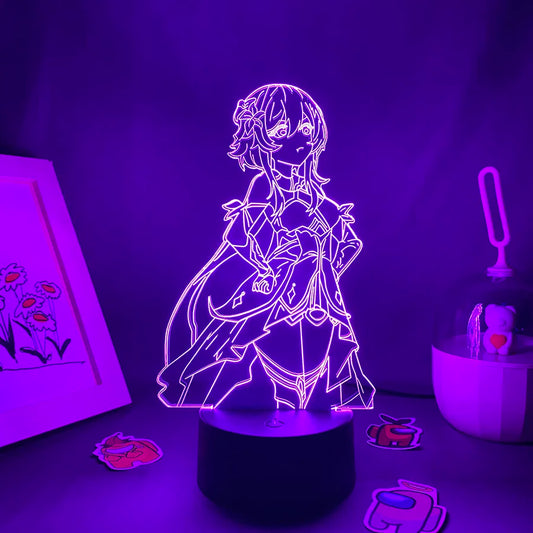 Genshin Impact Figure Lumine 3D LED Night Lights