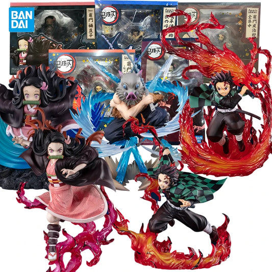 Nezuko, Inosuke & Tanjirou Figuarts  BATTLE Anime figure.