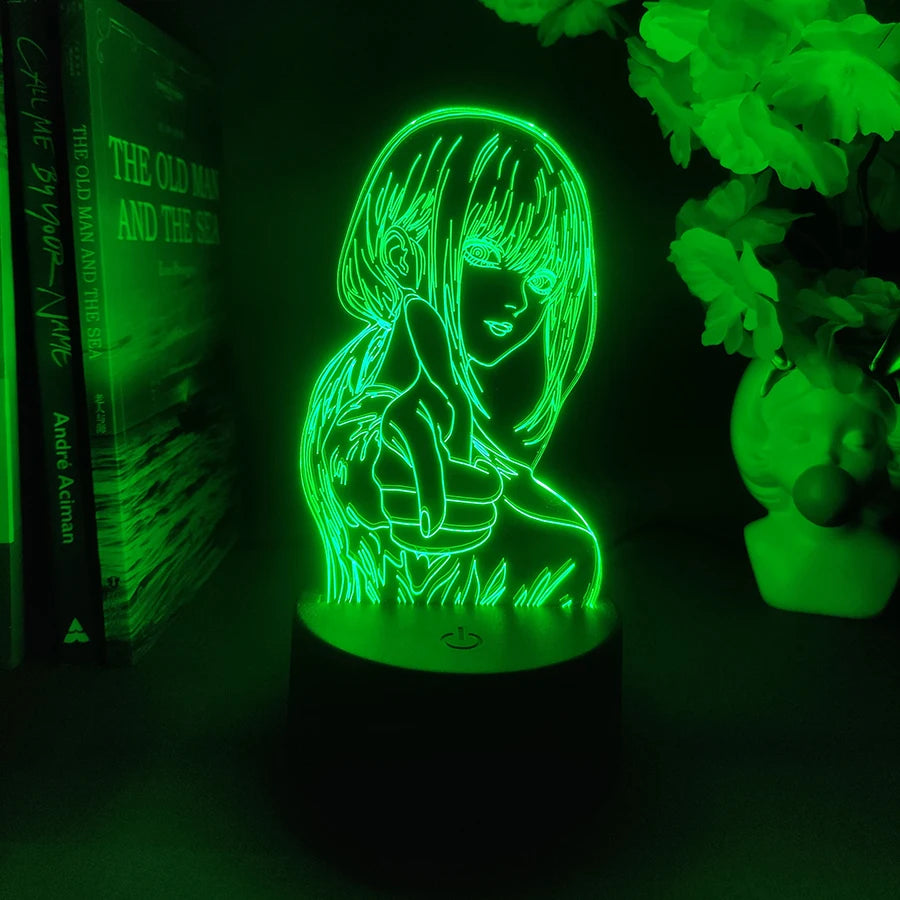 Colorful Makima Nightlight Decoration Lamps