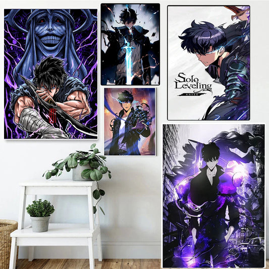 Solo Leveling Anime Poster For Living Room Home Decor