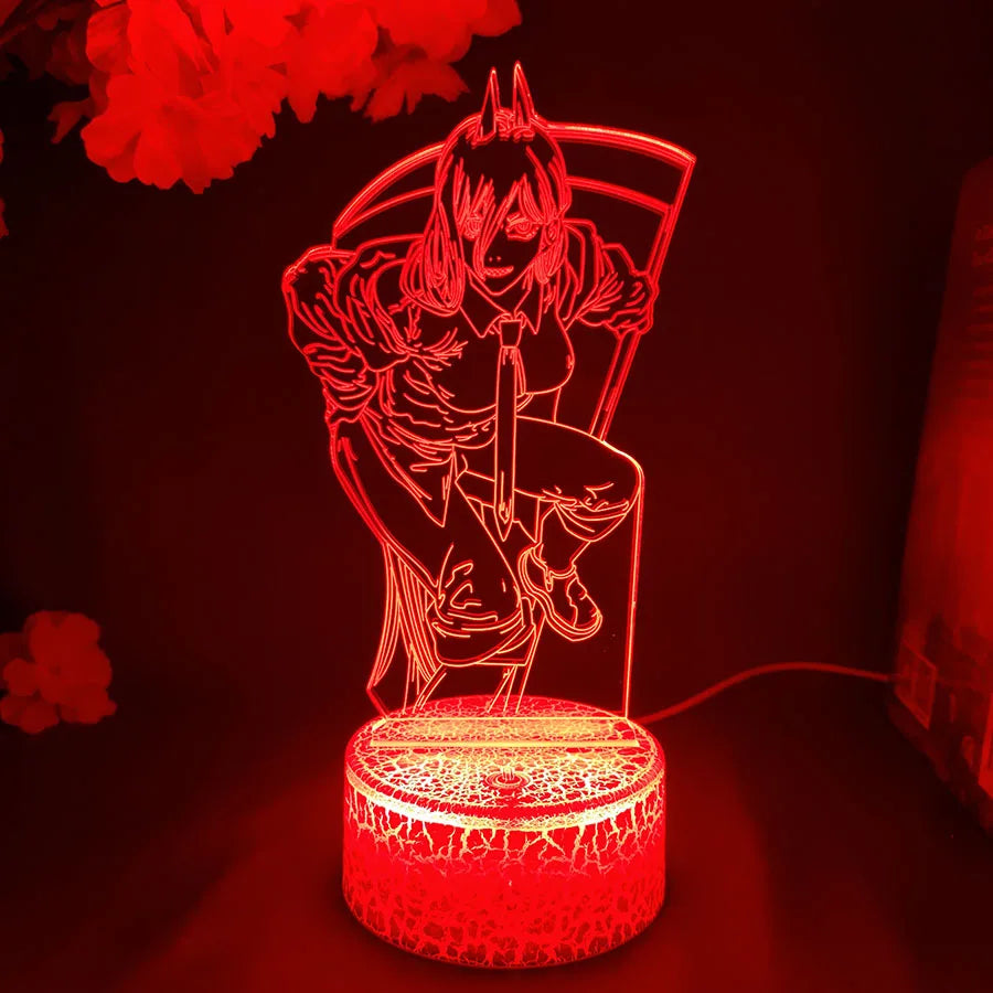 Colorful Makima Nightlight Decoration Lamps