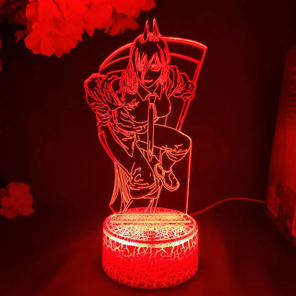 Colorful Makima Nightlight Decoration Lamps