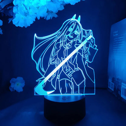 Colorful Makima Nightlight Decoration Lamps