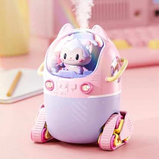 Lovely Cartoon Air Humidifier with Warm Light For Home Office Desk