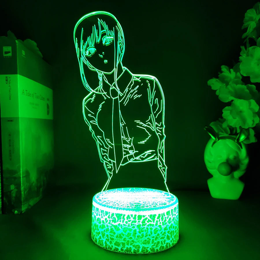 Colorful Makima Nightlight Decoration Lamps