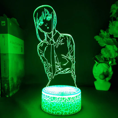 Colorful Makima Nightlight Decoration Lamps
