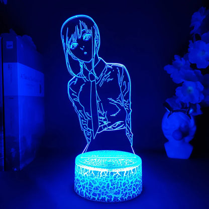 Colorful Makima Nightlight Decoration Lamps