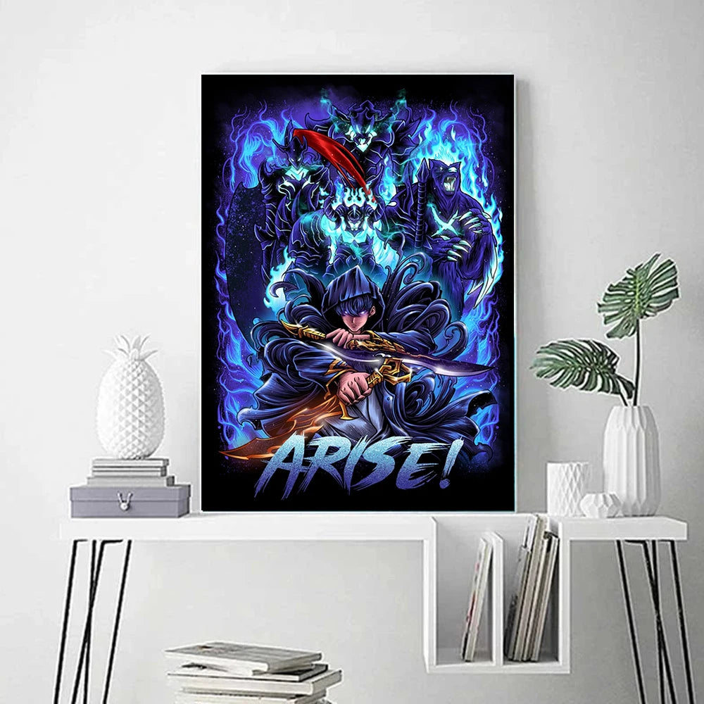 Solo Leveling Anime Poster For Living Room Home Decor