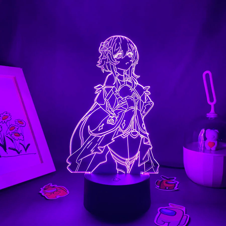 Genshin Impact Figure Lumine 3D LED Night Lights