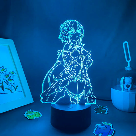 Genshin Impact Figure Lumine 3D LED Night Lights