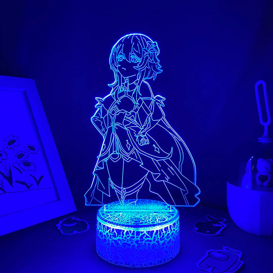 Genshin Impact Figure Lumine 3D LED Night Lights