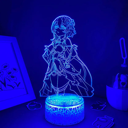 Genshin Impact Figure Lumine 3D LED Night Lights