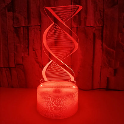 DNA Model 3D Illusion Night Light Lamp with 7 Colors
