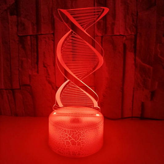 DNA Model 3D Illusion Night Light Lamp with 7 Colors