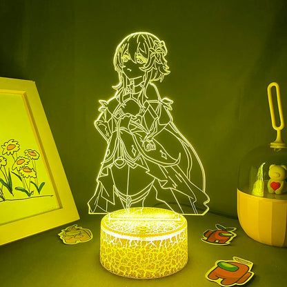 Genshin Impact Figure Lumine 3D LED Night Lights