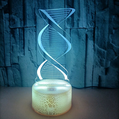 DNA Model 3D Illusion Night Light Lamp with 7 Colors