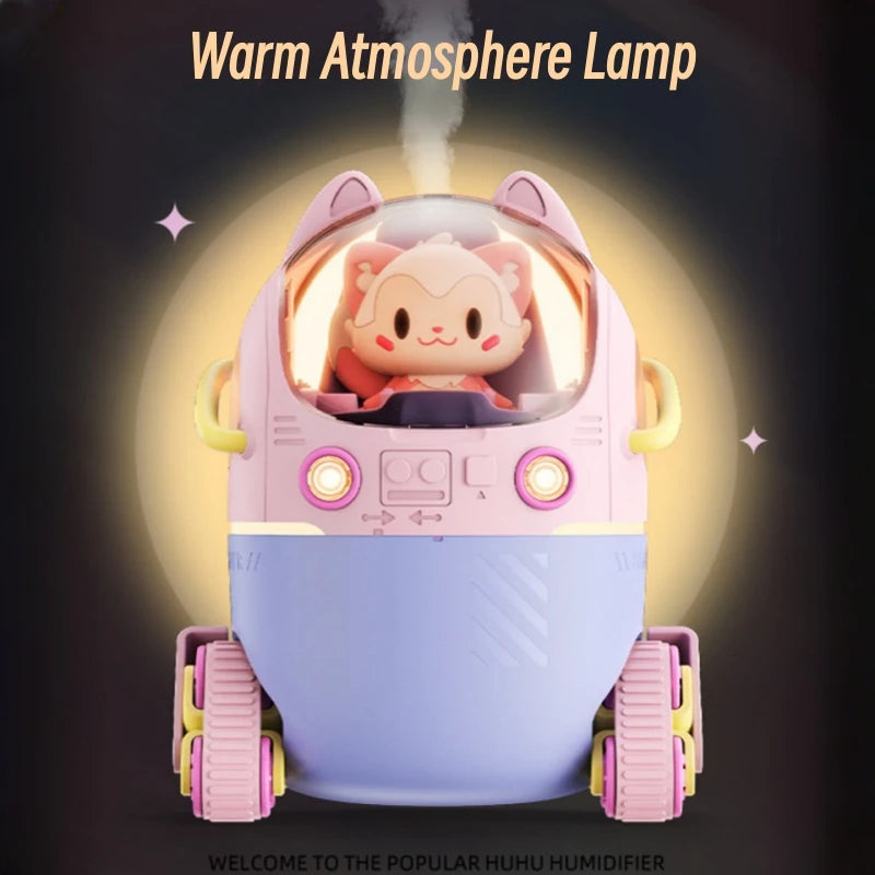 Lovely Cartoon Air Humidifier with Warm Light For Home Office Desk