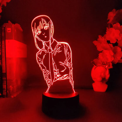 Colorful Makima Nightlight Decoration Lamps