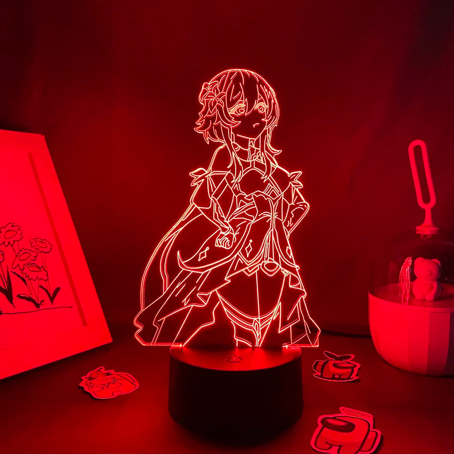Genshin Impact Figure Lumine 3D LED Night Lights