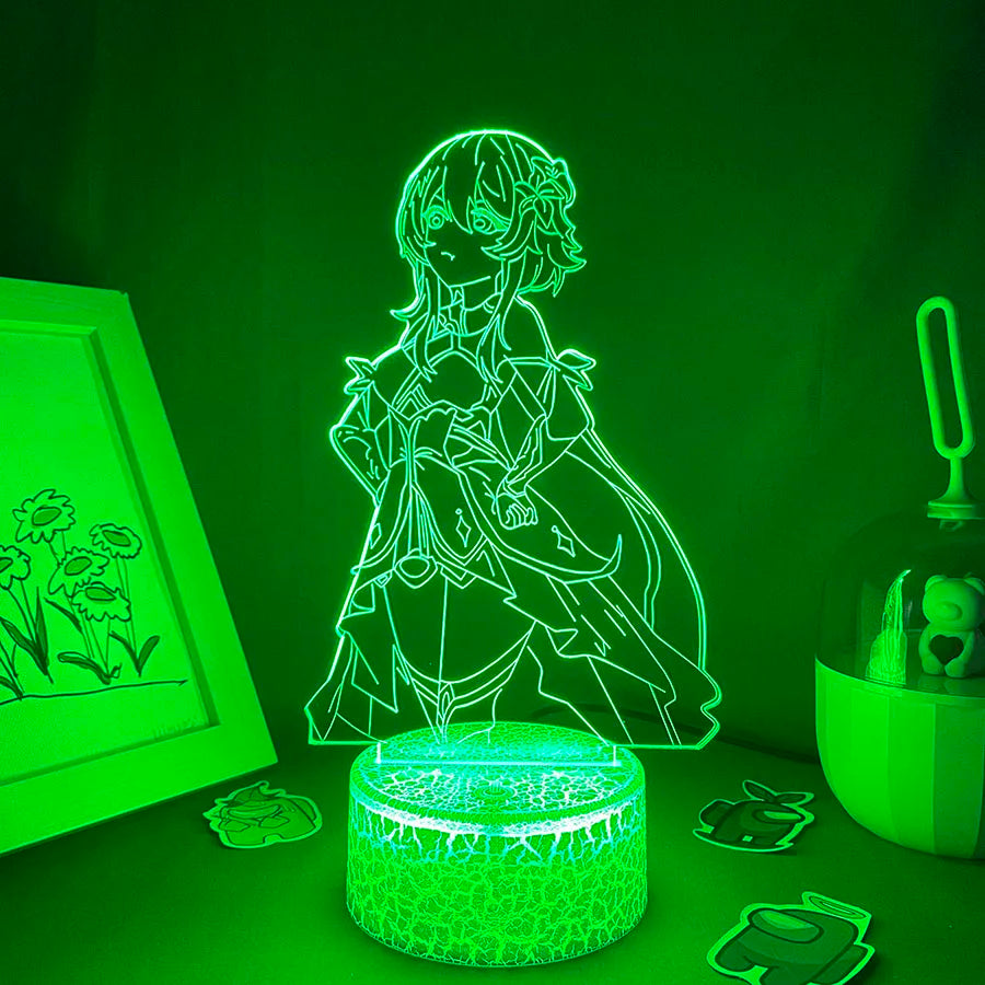 Genshin Impact Figure Lumine 3D LED Night Lights