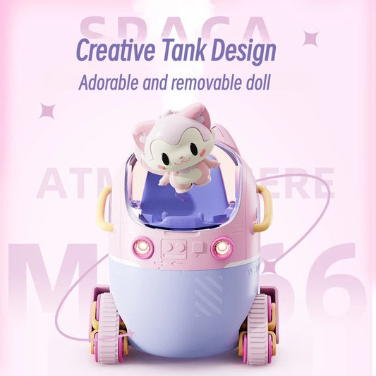Lovely Cartoon Air Humidifier with Warm Light For Home Office Desk