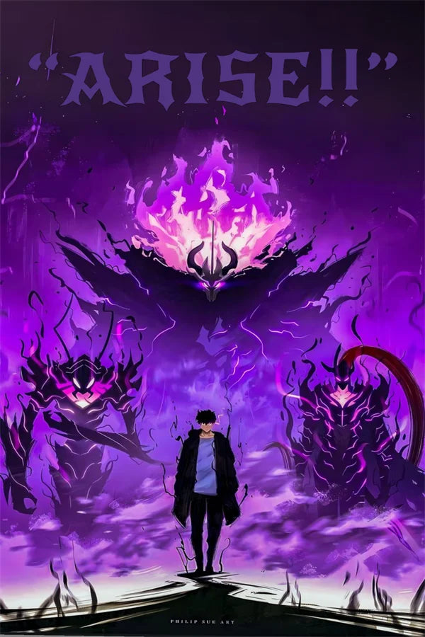 Solo Leveling Anime Poster For Living Room Home Decor