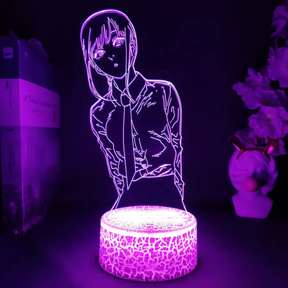 Colorful Makima Nightlight Decoration Lamps