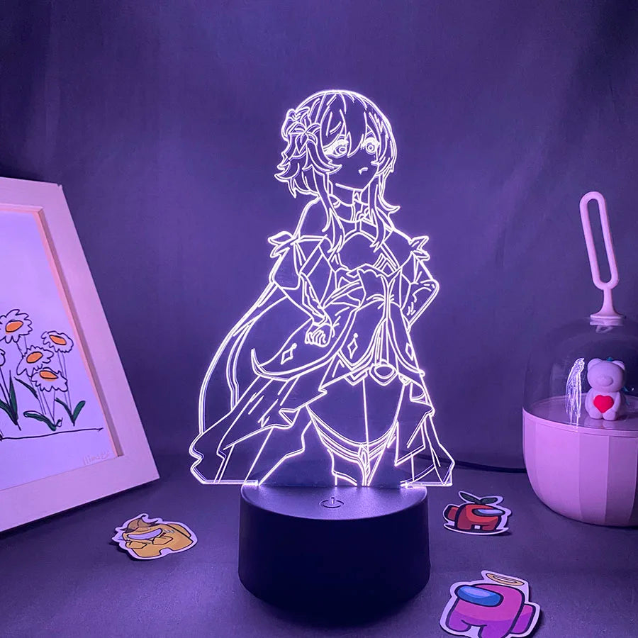 Genshin Impact Figure Lumine 3D LED Night Lights