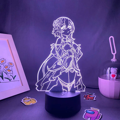 Genshin Impact Figure Lumine 3D LED Night Lights