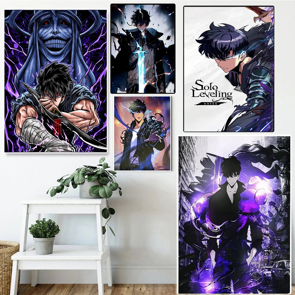 Solo Leveling Anime Poster For Living Room Home Decor